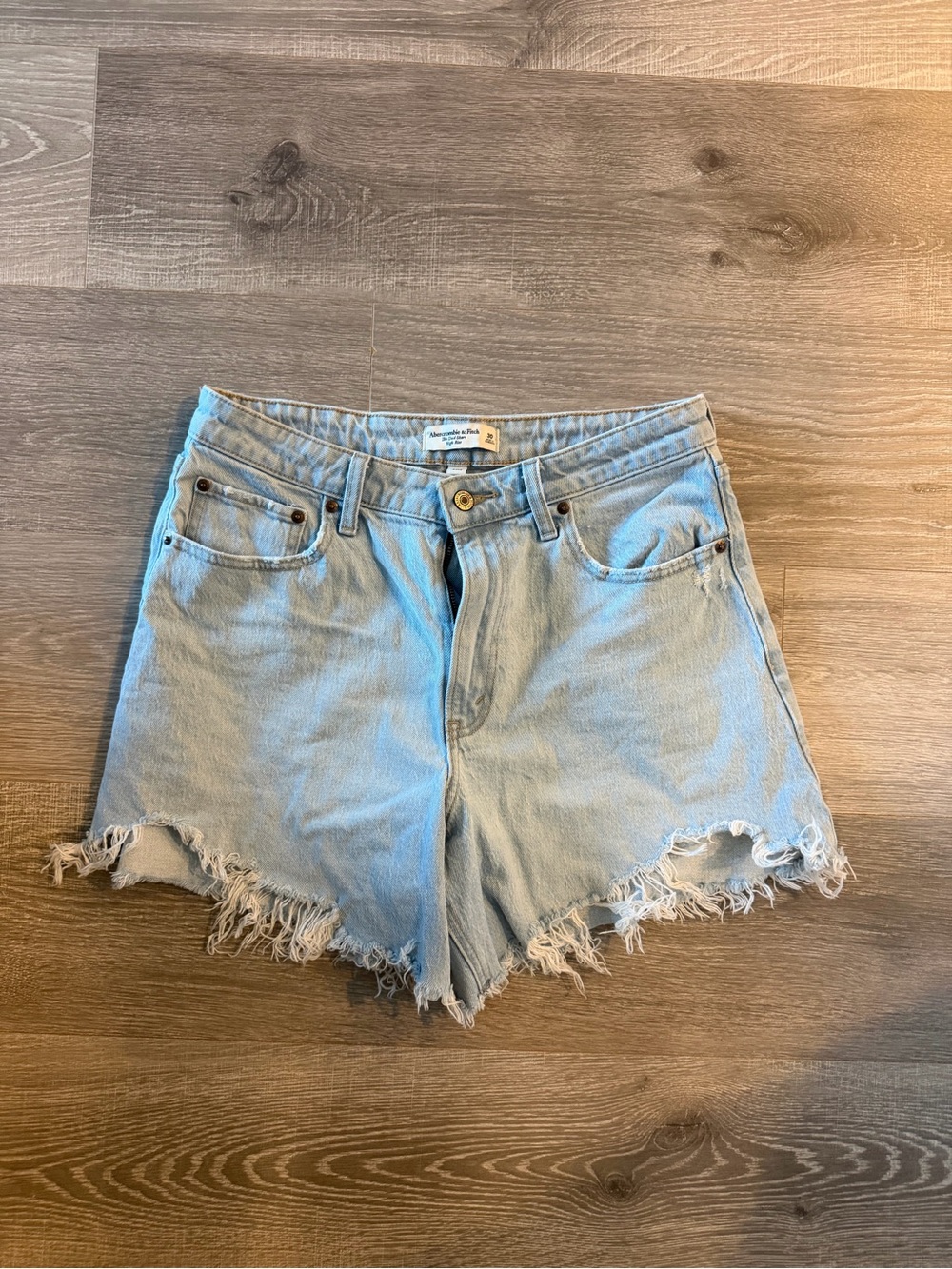 Abercrombie & Fitch Light Blue Denim Cutoff Shorts